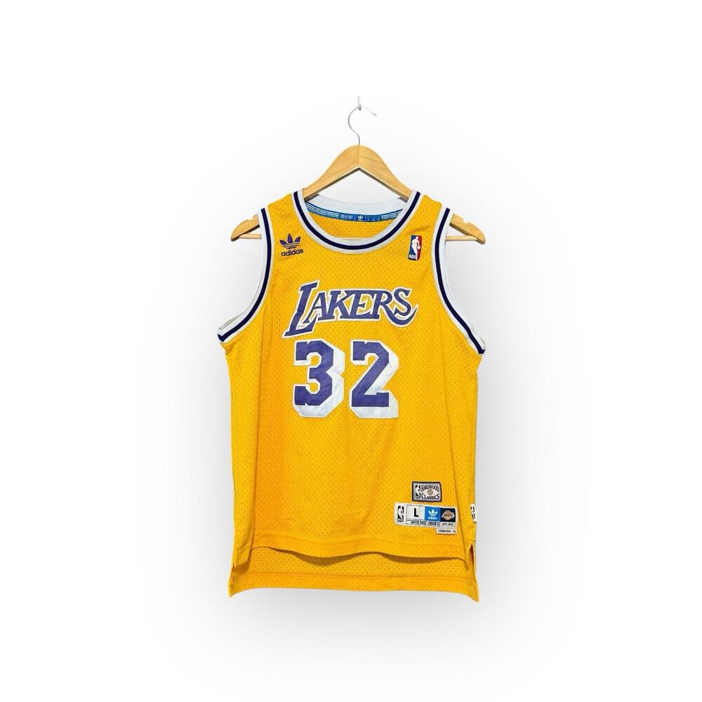 Vintage Adidas Ervin Magic Johnson Hard Wood Los Angeles Lakers Jersey L Men’s